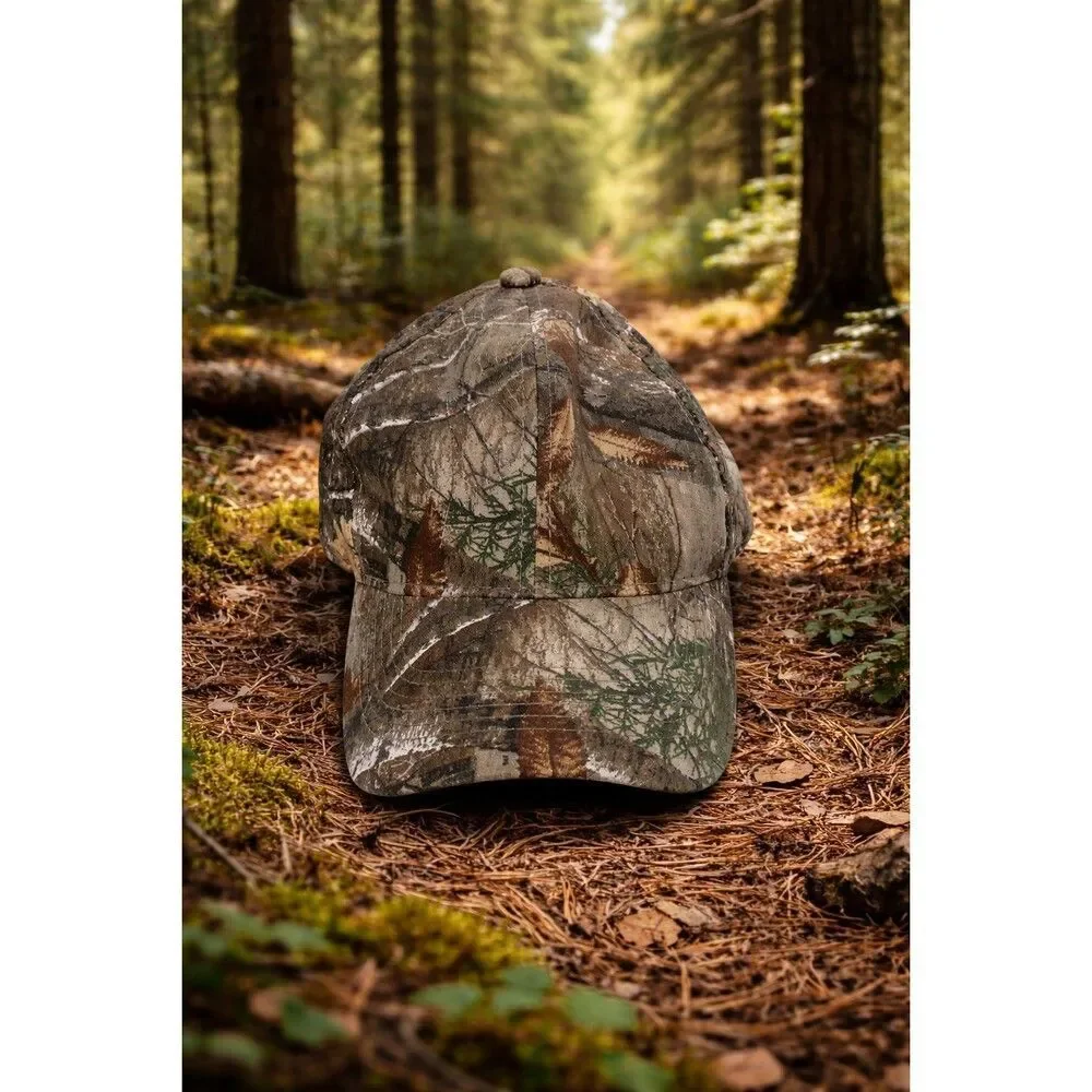 Camo Baseball Cap Hunting Fishing Outdoor Adjustable Hat Woodland Camouflage